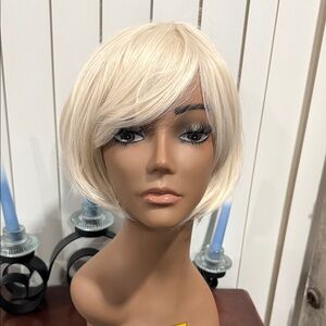 # 3 -Human Hair Stylish Blonde Women's Wig